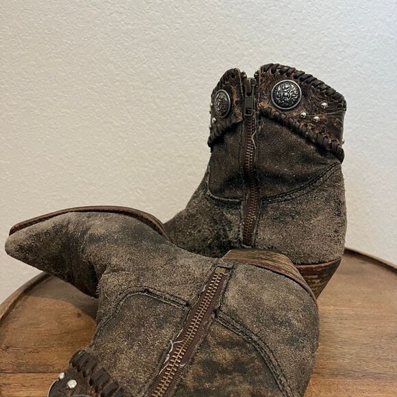 Corral Indie Spirid LD Brown Alamo Cowboy Ankle Boot Booties Women's Size 8.5 - Picture 6 of 14